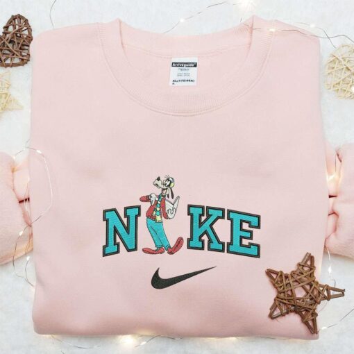 Winter Goofy Reading Book x Nike Embroidered Shirt Disney Characters Embroidered Hoodie Best Gift Idea