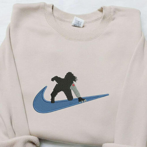 Winter Soldier x Swoosh Movie Embroidered Shirt Nike Inspired Embroidered Hoodie Best Gift Ideas for Family