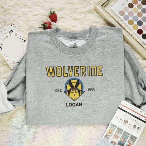 Wolverine Est 1959 Logan Embroidered Shirt Marvel Movie Embroidered Hoodie, Best Gift For Fans