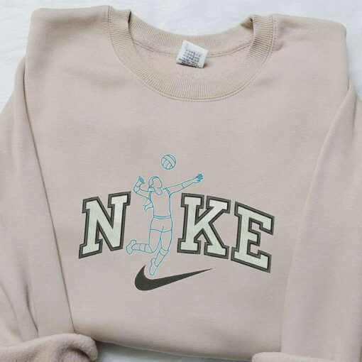 Women Volleyball x Nike Embroidered Hoodie Sport Embroidered Shirt Nike Inspired Embroidered Shirt