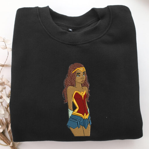 Wonder Woman Cartoon Embroidery, Disneyland Embroidered Sweatshirt, Movie Disney Inspired, Best Gifts Idea For Him Her - Image 5