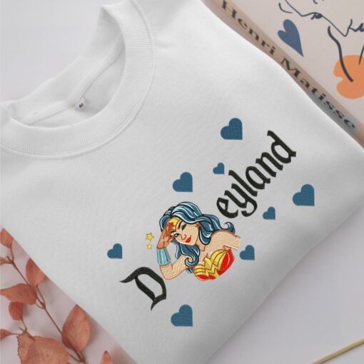 Wonder Woman Disneyland Embroidery, Disneyland Embroidered Sweatshirt, Movie Disney Inspired, Best Gifts Idea For Him Her - Image 2