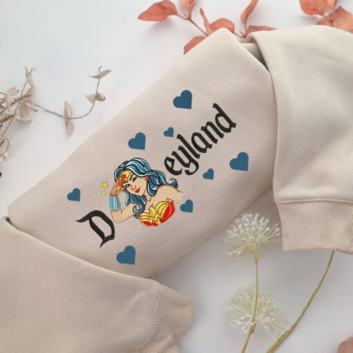 Wonder Woman Disneyland Embroidery, Disneyland Embroidered Sweatshirt, Movie Disney Inspired, Best Gifts Idea For Him Her
