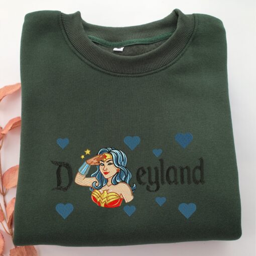 Wonder Woman Disneyland Embroidery, Disneyland Embroidered Sweatshirt, Movie Disney Inspired, Best Gifts Idea For Him Her - Image 3
