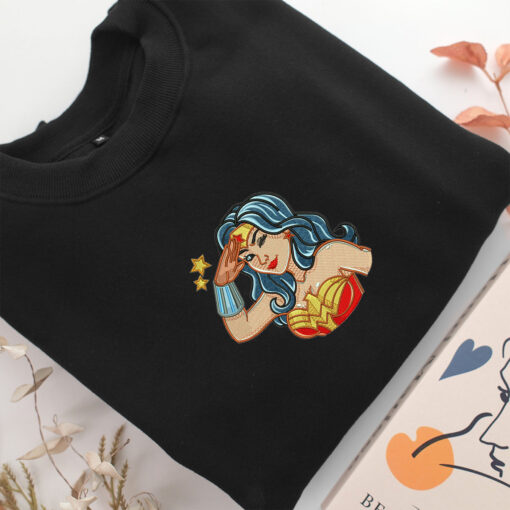Wonder Woman Embroidery, Disneyland Embroidered Sweatshirt, Movie Disney Inspired, Best Gifts Idea For Him Her - Image 5