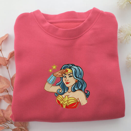 Wonder Woman Embroidery, Disneyland Embroidered Sweatshirt, Movie Disney Inspired, Best Gifts Idea For Him Her - Image 4
