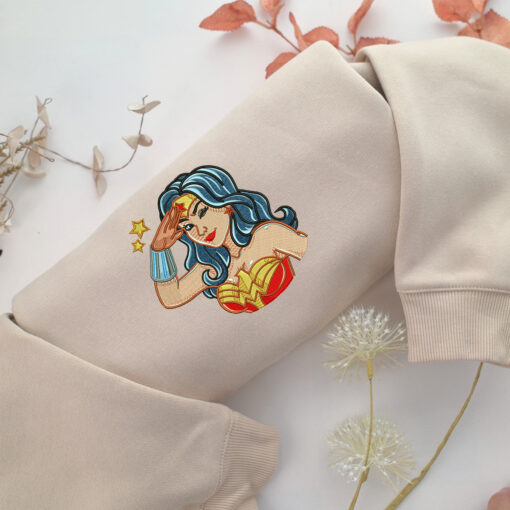 Wonder Woman Embroidery, Disneyland Embroidered Sweatshirt, Movie Disney Inspired, Best Gifts Idea For Him Her