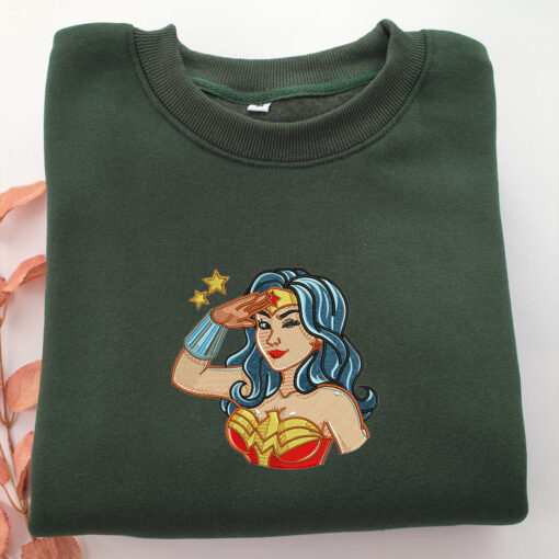 Wonder Woman Embroidery, Disneyland Embroidered Sweatshirt, Movie Disney Inspired, Best Gifts Idea For Him Her - Image 3