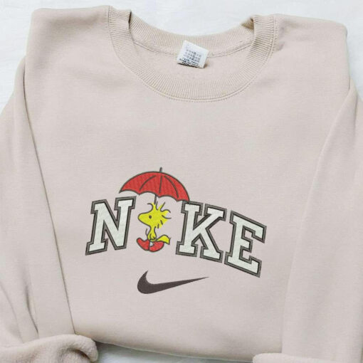 Woodstock x Nike Cartoon Embroidered Shirt Disney Characters Embroidered Hoodie Best Gift Ideas for Family