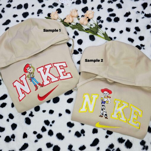 woody and jessie toy story disney characters embroidered couples shirts Best Gift For Lover