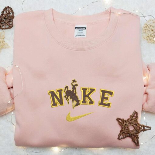 Wyoming Cowboys x Nike Embroidered Shirt NCAA Sports Embroidered Hoodie Best Gift Idea