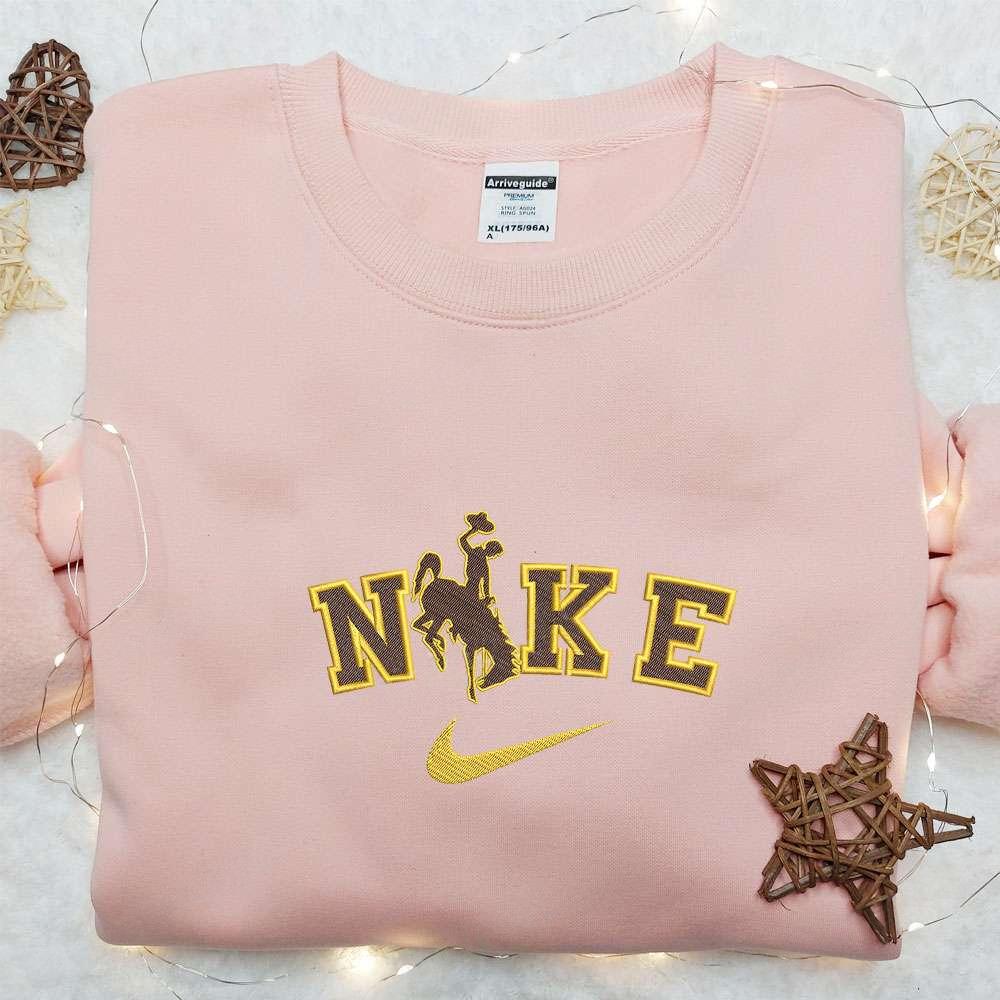 Wyoming Cowboys x Nike Embroidered Shirt NCAA Sports Embroidered Hoodie Best Gift Idea