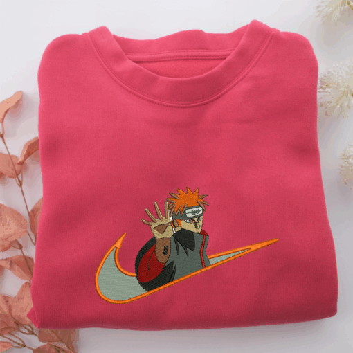 Yahiko Pain Swoosh Nike Embroidered Sweatshirt, Nike Movie Inspired, Best Gifts Idea For Him Her - Image 5