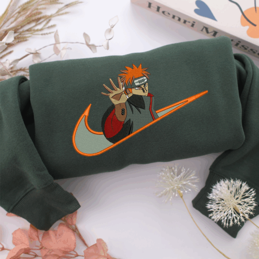 Yahiko Pain Swoosh Nike Embroidered Sweatshirt, Nike Movie Inspired, Best Gifts Idea For Him Her - Image 3