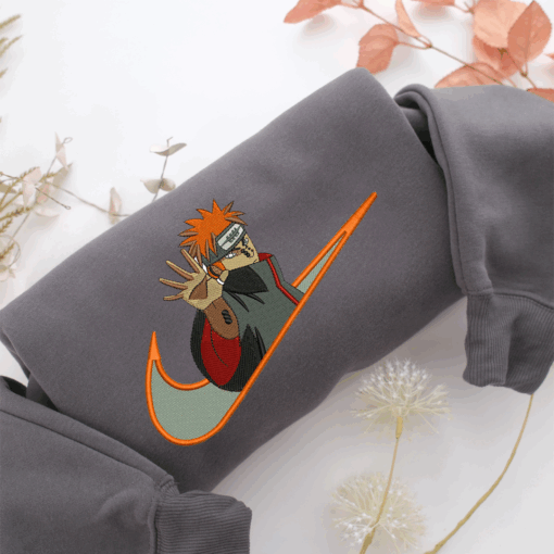 Yahiko Pain Swoosh Nike Embroidered Sweatshirt, Nike Movie Inspired, Best Gifts Idea For Him Her - Image 4