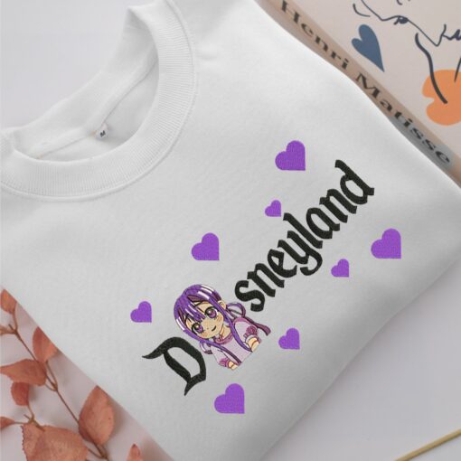 Yashiro Nene Disneyland Embroidery, Disneyland Embroidered Sweatshirt, Movie Disney Inspired, Best Gifts Idea For Him Her - Image 2