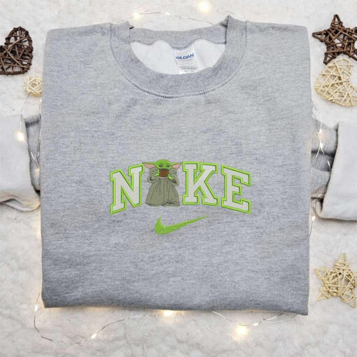 Yoda Women x Nike Embroidered Shirt Star Wars Embroidered Shirt Nike Inspired Embroidered Shirt