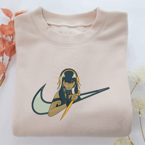 Yor Forger Swoosh Nike Embroidered Sweatshirt, Nike Movie Inspired, Best Gifts Idea For Him Her