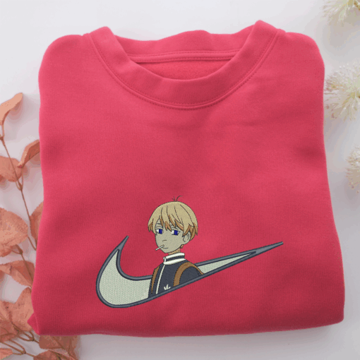 Young Manjiro Sano Swoosh Nike Embroidered Sweatshirt, Nike Movie Inspired, Best Gifts Idea For Him Her - Image 5