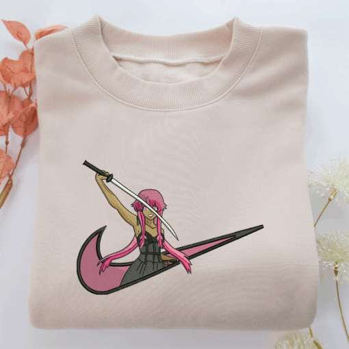 Yuno Gasai Swoosh Nike Embroidered Sweatshirt, Nike Movie Inspired, Best Gifts Idea For Him Her