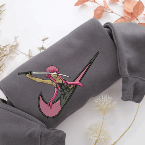Yuno Gasai Swoosh Nike Embroidered Sweatshirt, Nike Movie Inspired, Best Gifts Idea For Him Her - Image 4