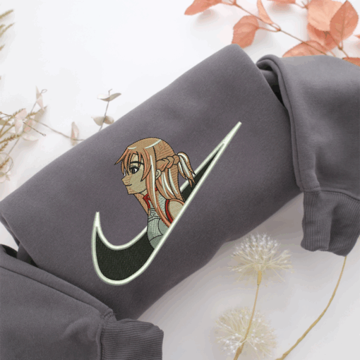 Yuuki Asuna Swoosh Nike Embroidered Sweatshirt, Nike Movie Inspired, Best Gifts Idea For Him Her - Image 4