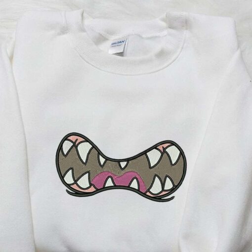 Zombie Mouth Embroidered Sweatshirt Halloween Embroidered Hoodie Best Halloween Gift Ideas  7