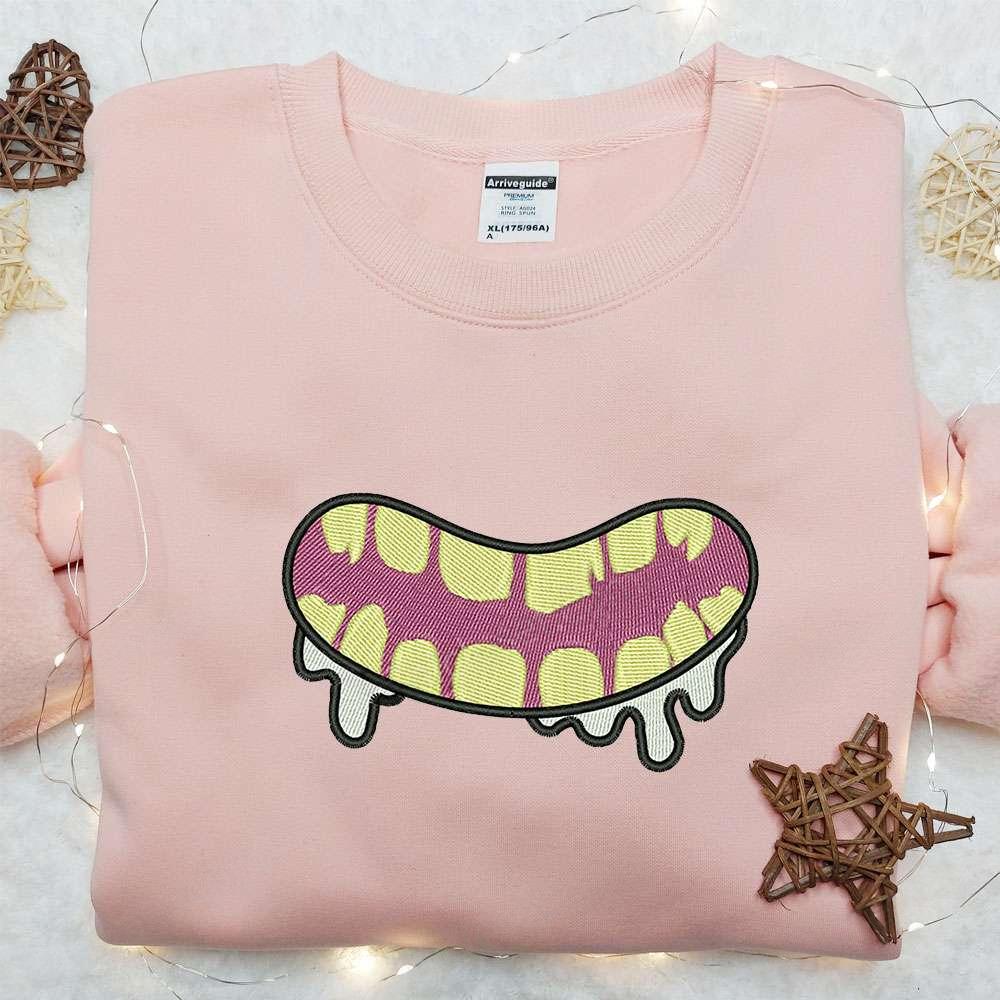 Zombie Mouth Embroidered Sweatshirt Halloween Embroidered Hoodie Best Halloween Gift Ideas