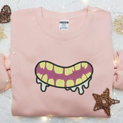 Zombie Mouth Embroidered Sweatshirt Halloween Embroidered Hoodie Best Halloween Gift Ideas