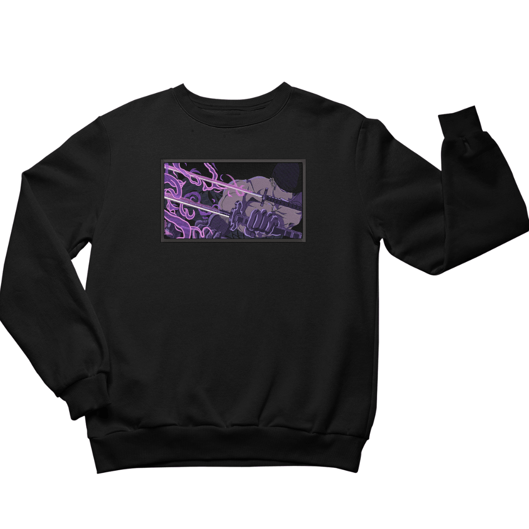 Zoro 3 Sword Sweatshirt Embroidered Sweatshirt Anime Best Gift Idea For Fan