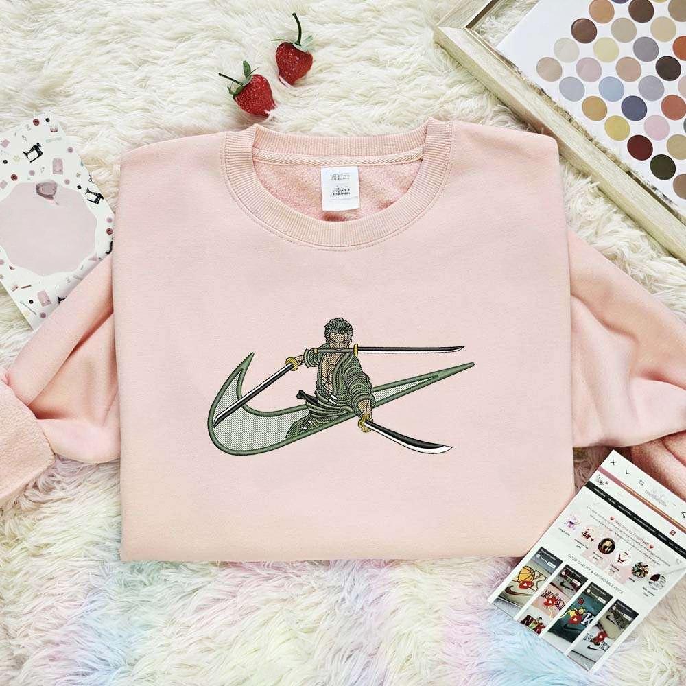 Zoro Embroidered Shirt One Piece Anime Embroidered Hoodie , Anime Embroidered T-shirt Sweatshirt Hoodie, Inspired Anime Movie, Best Gift for Anime Fans