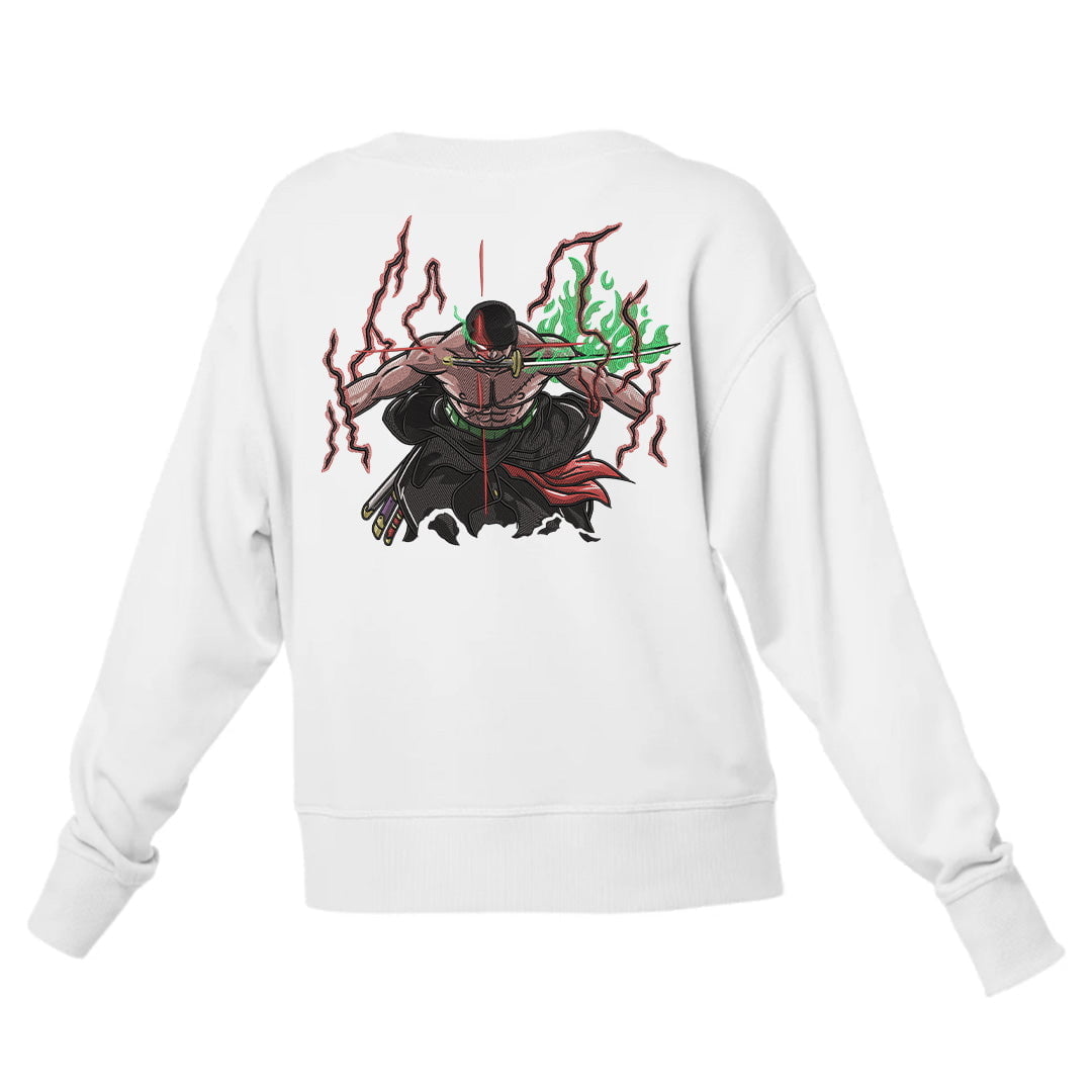 Zoro King Of Hell Sweatshirt Embroidered Sweatshirt Anime Best Gift Idea For Fan