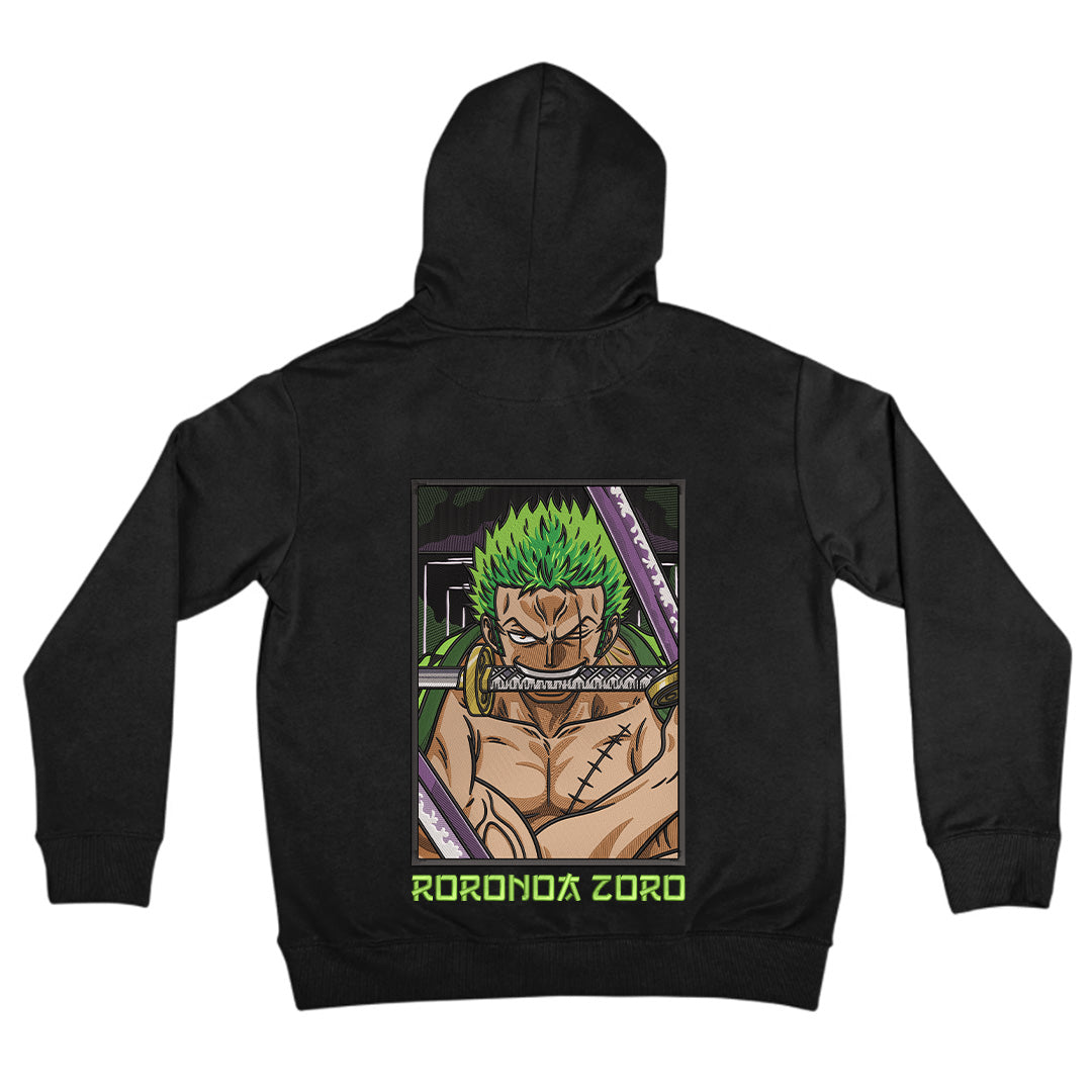 Zoro V.3 Hoodie Embroidered Hoodie Anime Best Gift Idea For Fan