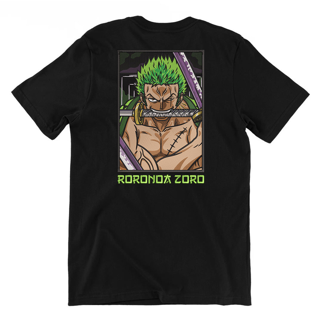 Zoro V.3 T-Shirt Embroidered Shirt Anime  Best Gift Idea For Fan