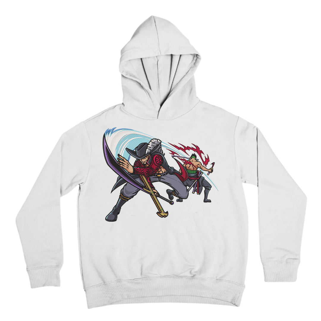 Zoro vs Mihawk Hoodie Embroidered Hoodie Anime Best Gift Idea For Fan